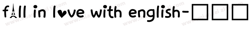 fall in love with english字体转换